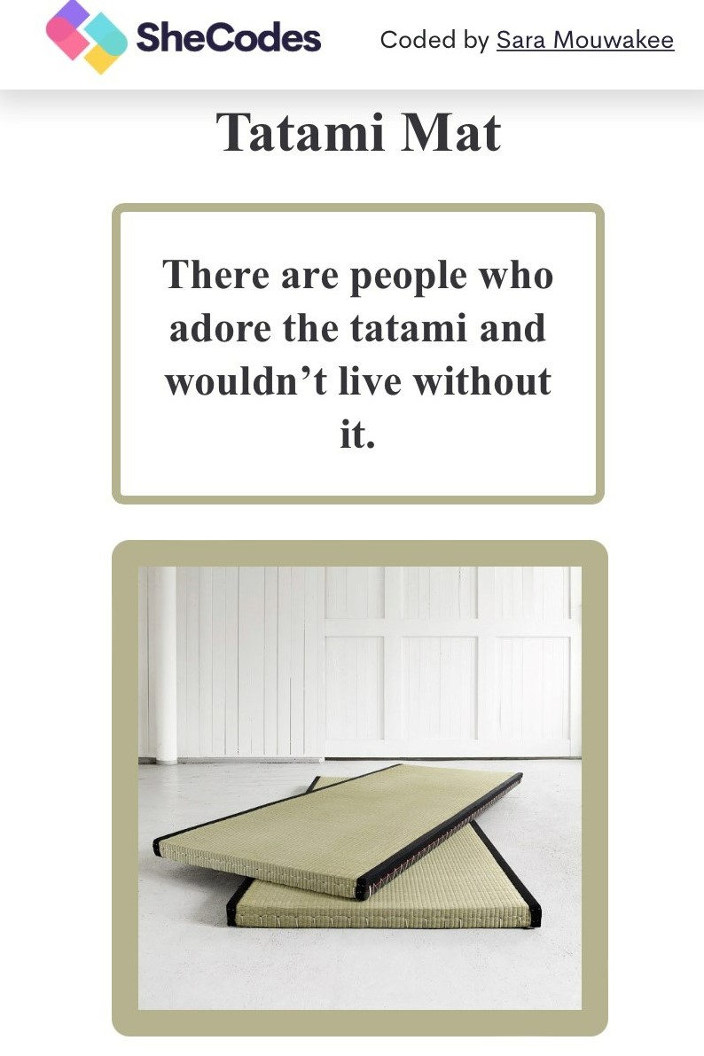 Tatami-Mat project preview